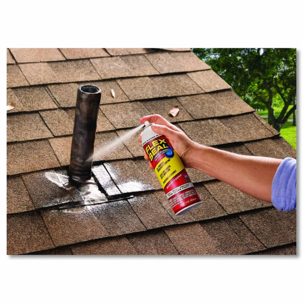 Flex Seal Products Flex Seal Liquid Rubber Sealant Coating Aerosol, 14 oz Aerosol Can, Dries Gray, 6/Carton