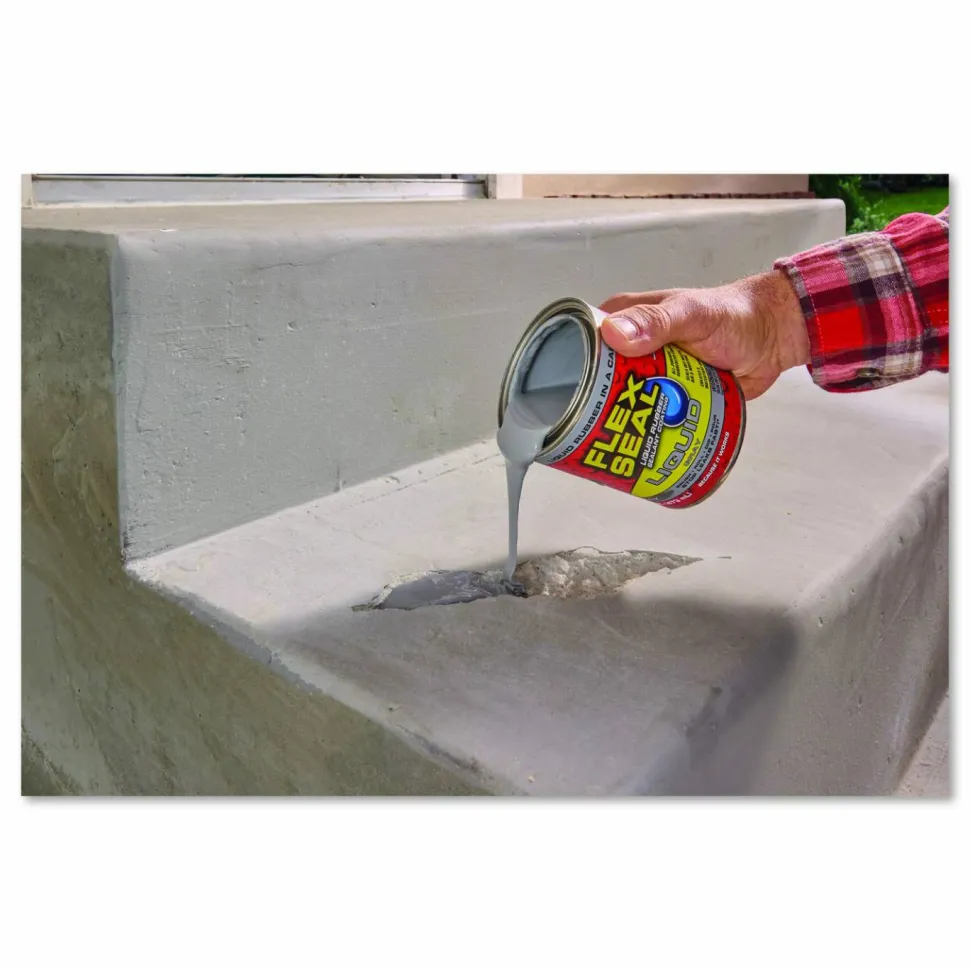 Flex Seal Products Flex Seal Liquid Rubber Sealant Coating Liquid, 16 oz Can, Dries Gray, 6/Carton