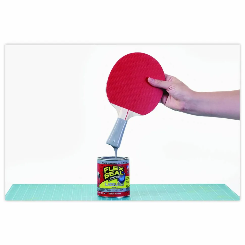 Flex Seal Products Flex Seal Liquid Rubber Sealant Coating Liquid, 16 oz Can, Dries Gray, 6/Carton