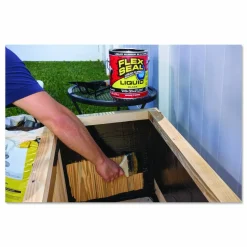 Flex Seal Products Flex Seal Liquid Rubber Sealant Coating Liquid, 1 gal Can, Dries Black, 2/Carton