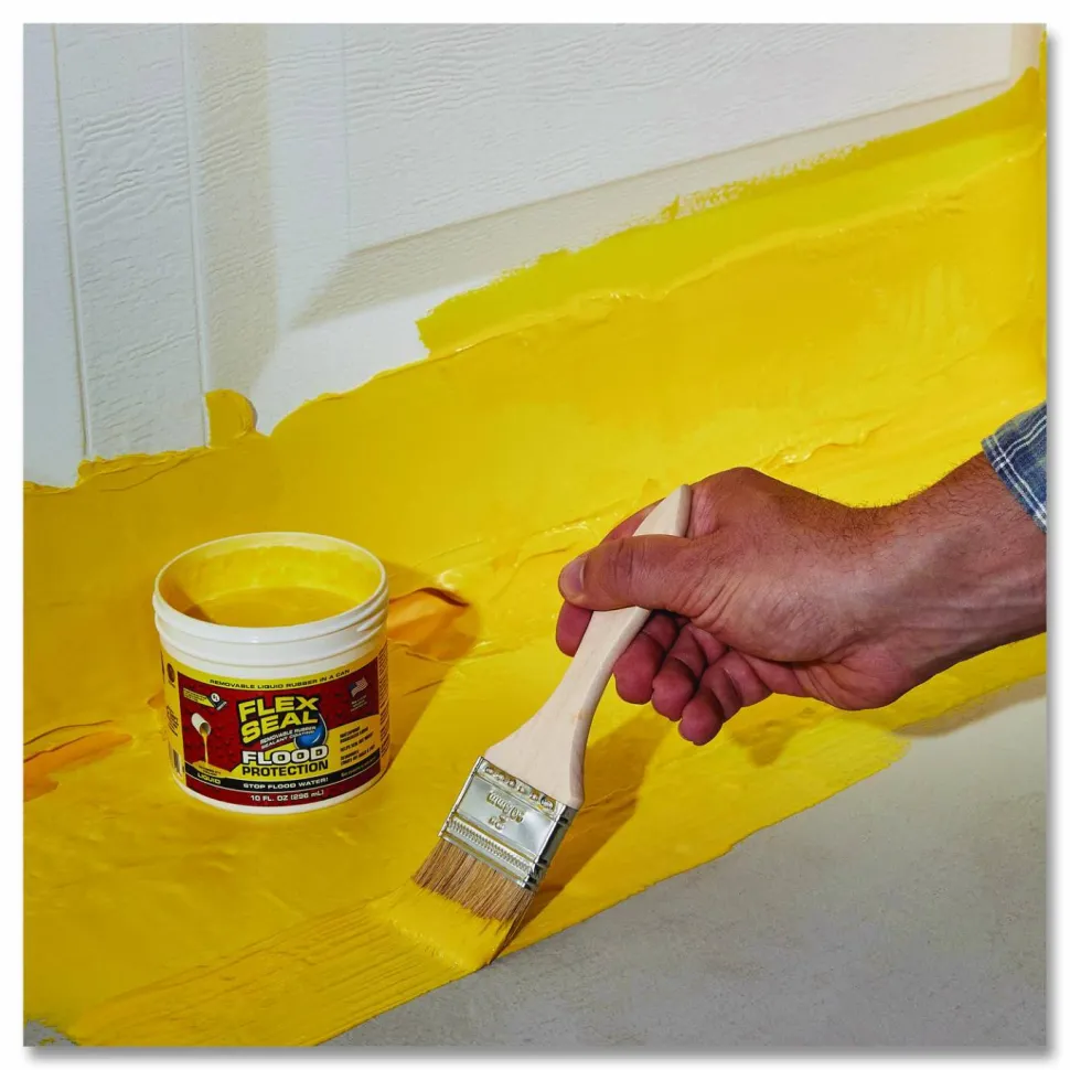 Flex Seal Products Flex Seal Liquid Flood Protection, 10 oz Can, Dries Yellow, 4/Carton