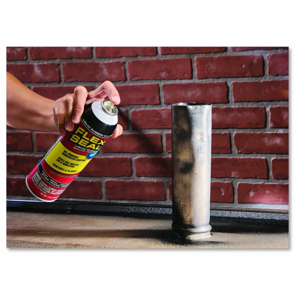 Flex Seal Products Flex Seal Liquid Rubber Sealant Coating Aerosol, 14 oz Aerosol Can, Dries Red, 6/Carton