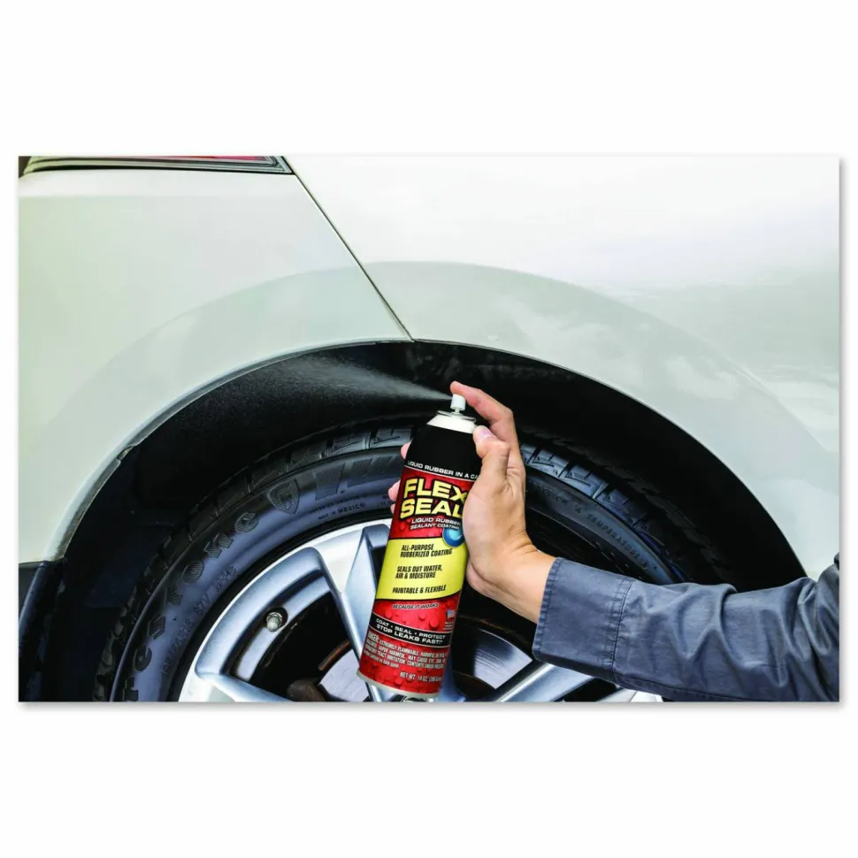Flex Seal Products Flex Seal Liquid Rubber Sealant Coating Aerosol, 14 oz Aerosol Can, Dries Red, 6/Carton