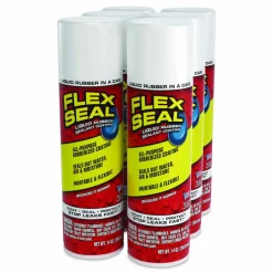 Flex Seal Products Flex Seal Liquid Rubber Sealant Coating Aerosol, 14 oz Aerosol Can, Dries White, 6/Carton