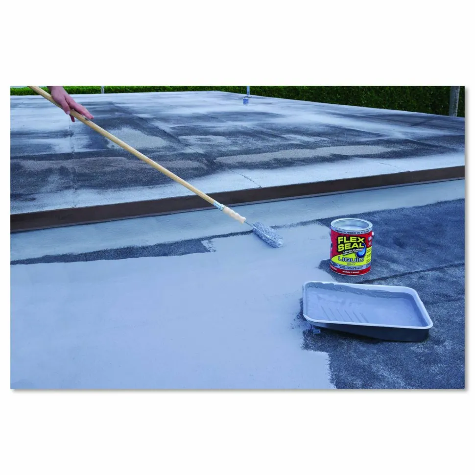 Flex Seal Products Flex Seal Liquid Rubber Sealant Coating Liquid, 1 gal Can, Dries Gray, 2/Carton