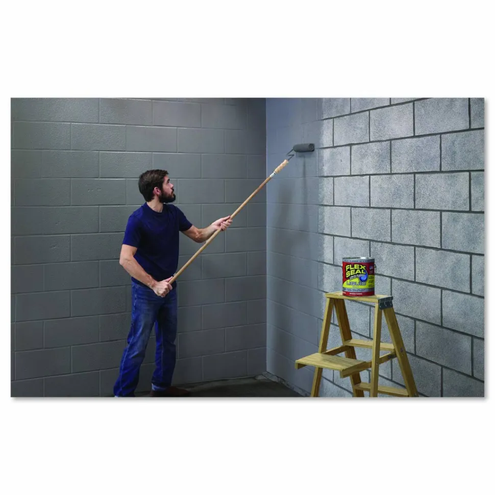 Flex Seal Products Flex Seal Liquid Rubber Sealant Coating Liquid, 1 gal Can, Dries Gray, 2/Carton