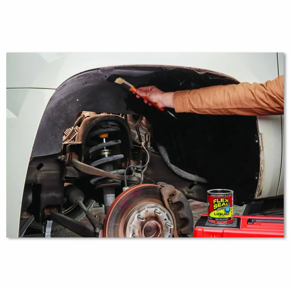 Flex Seal Products Flex Seal Liquid Rubber Sealant Coating Liquid, 16 oz Can, Dries Black, 6/Carton