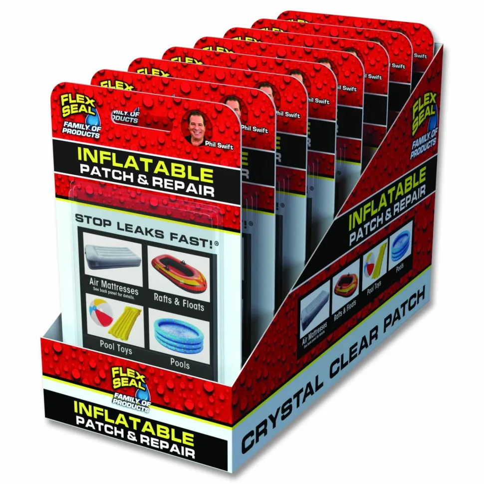 Flex Seal Products Flex Seal Inflatable Patch and Repair, 6" x 4" x 2.5", Clear, 8/Carton
