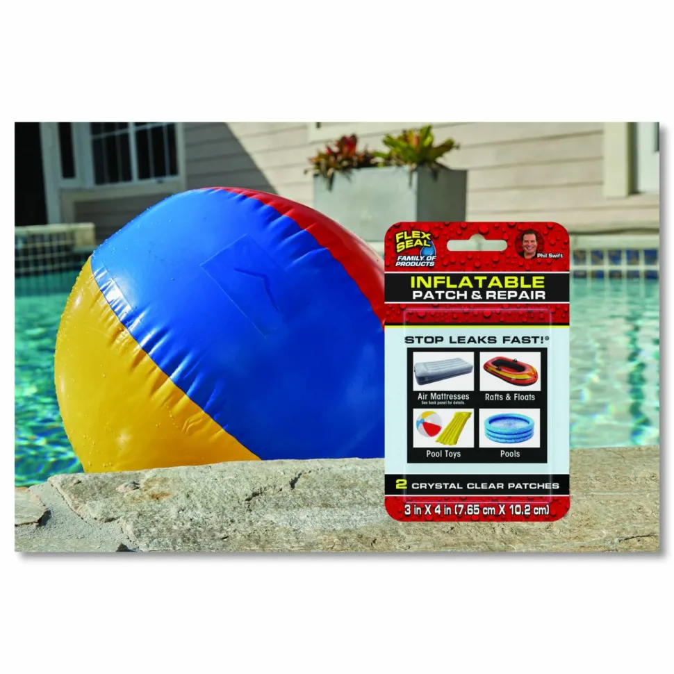 Flex Seal Products Flex Seal Inflatable Patch and Repair, 6" x 4" x 2.5", Clear, 8/Carton