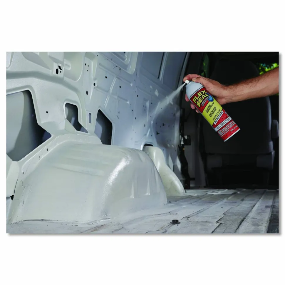 Flex Seal Products Flex Seal Liquid Rubber Sealant Coating Aerosol, 2 oz Aerosol Can, Dries White, 12/Carton