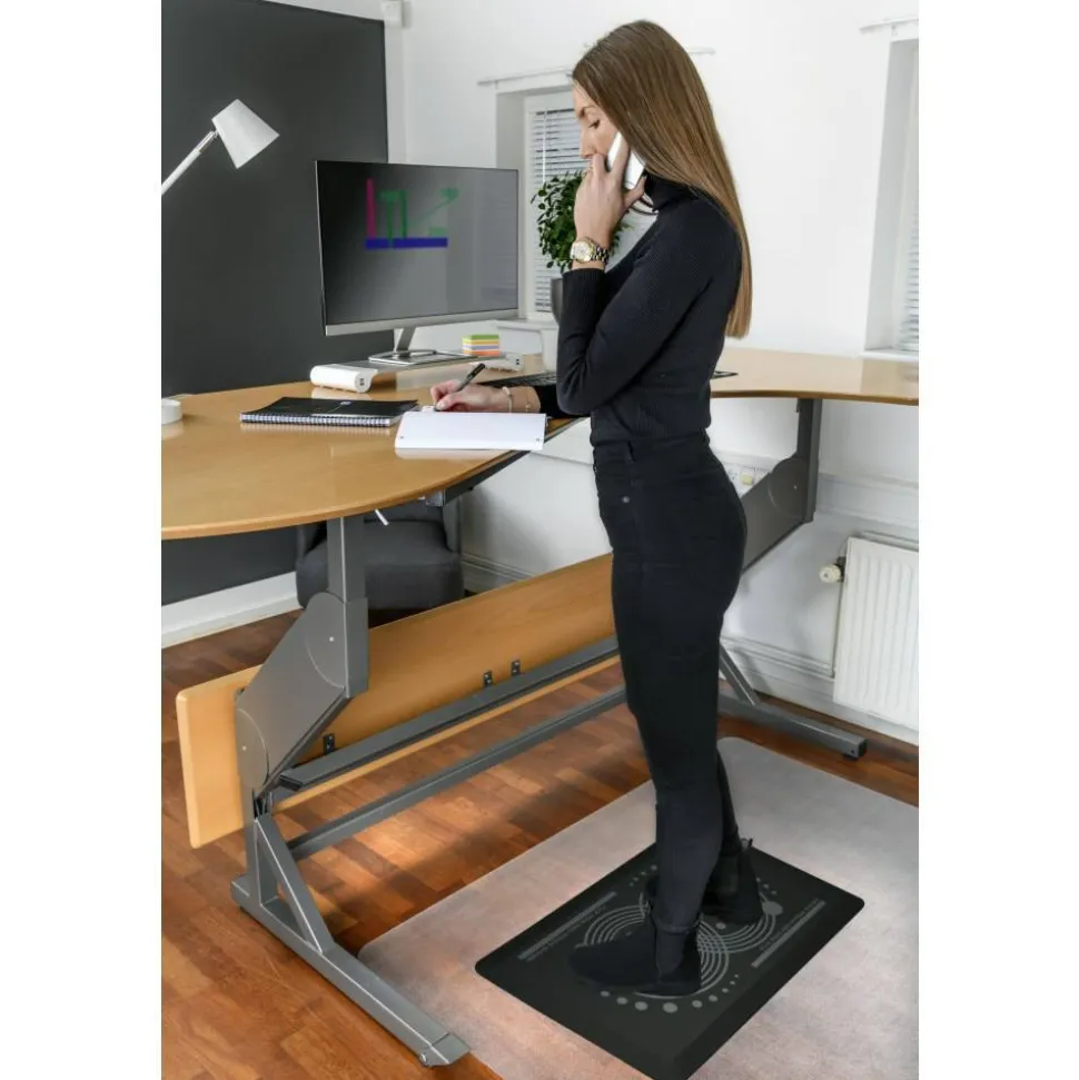 Floortex AFS-TEX 2000 Active Anti-Fatigue Mat, 20" x 32", Midnight Black