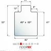 Floortex Advantagemat Plus APET Lipped for Hard Floors - 45"x53" - 53"x45"x 0.060" Depth x 0.060" Thickness - NCCMFLAS0005