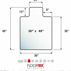 Floortex Cleartex AdvantagematPlus APET Lipped for Low/Standard Pile Carpets - 36