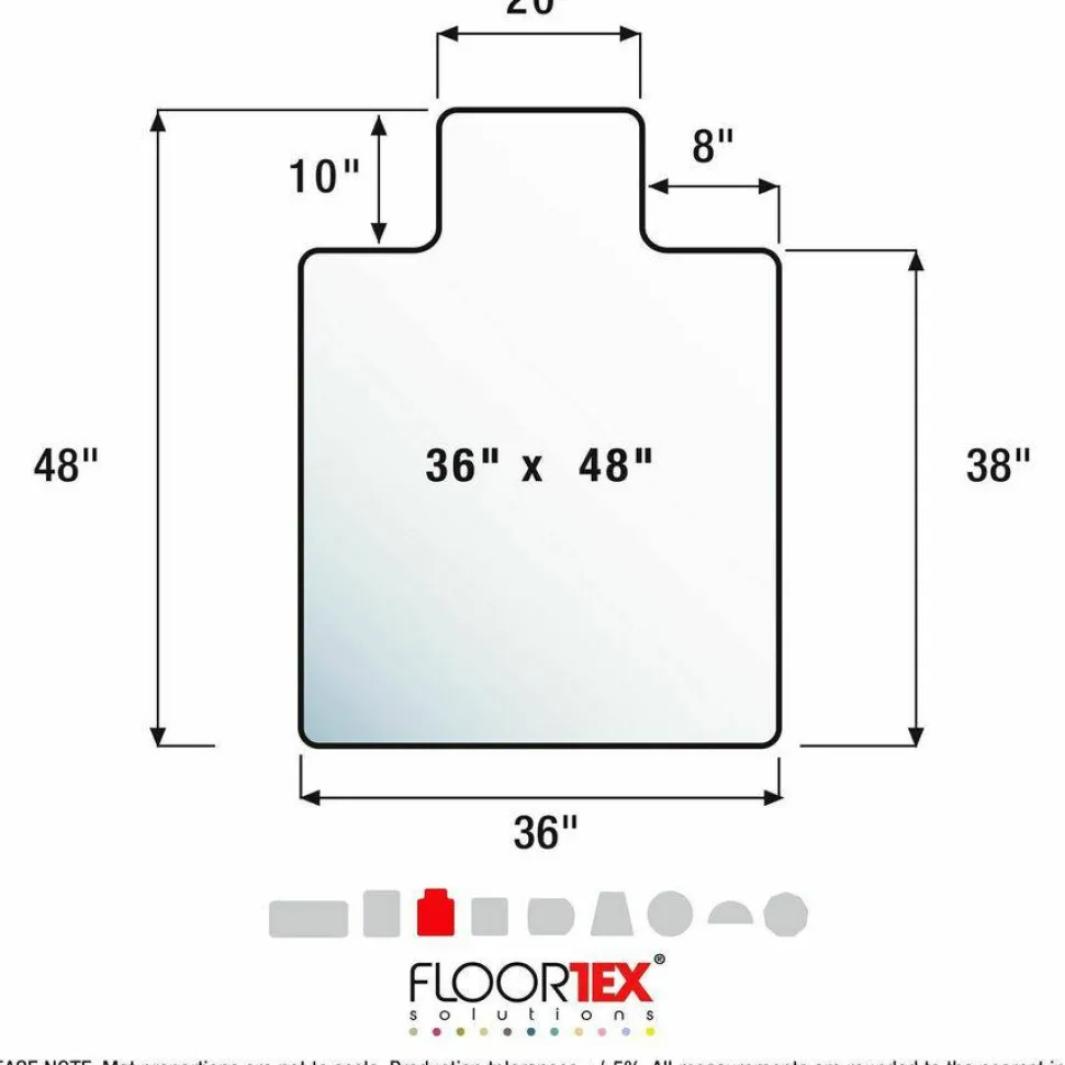 Floortex Cleartex AdvantagematPlus APET Lipped for Low/Standard Pile Carpets - 36" x 48"