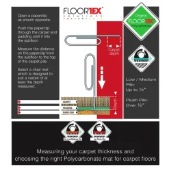 Floortex Cleartex Ultimat Polycarbonate Square Chair Mat for Carpets - 60