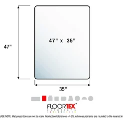 Floortex Cleartex Ultimat Polycarbonate Rectangular Chair Mat for Hard Floor - 35