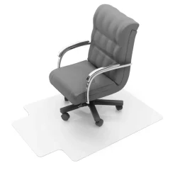 Floortex Computex Anti-Static Vinyl Lipped Chair Mat for Carpets up to 3/8", 36" x 48", Clear