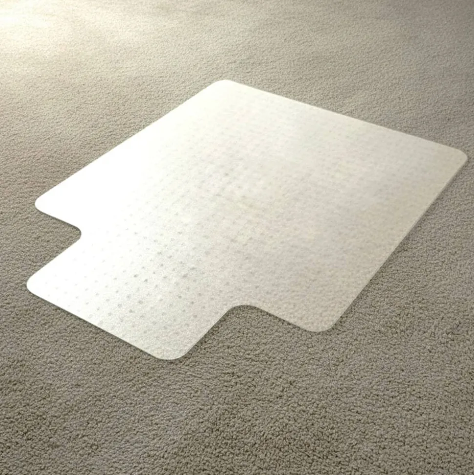 Floortex Computex Anti-Static Vinyl Lipped Chair Mat for Carpets up to 3/8", 36" x 48", Clear