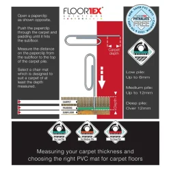 Floortex Computex Anti-Static Vinyl Lipped Chair Mat for Carpets up to 3/8