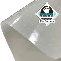 Floortex Computex Anti-Static Vinyl Lipped Chair Mat for Carpets up to 3/8