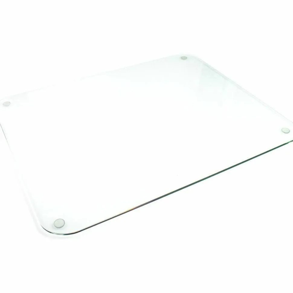Floortex Desktex Glaciermat Glass Desk Pad - 20" x 36"