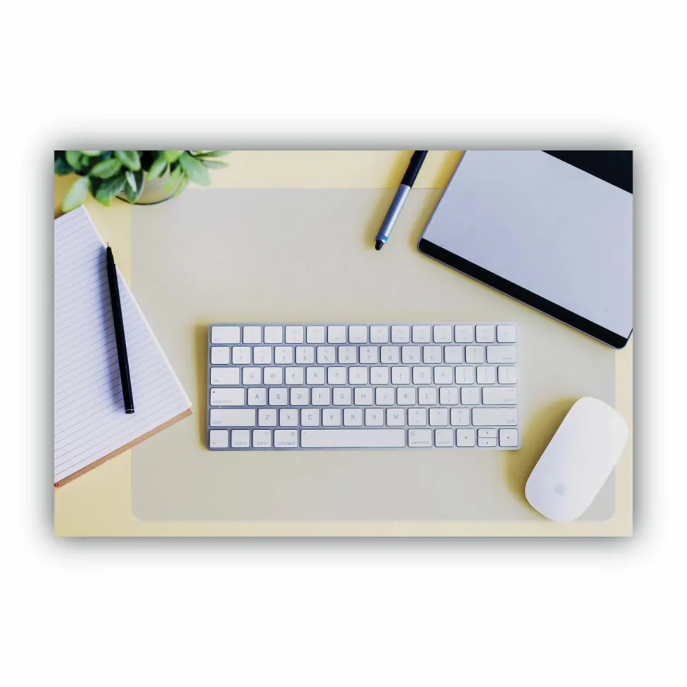 Floortex Desktex Polycarbonate Desk Pad 17" x 22" Clear Rectangular Polycarbonate Desk Pad 22" L x 17" W x 0.03" D