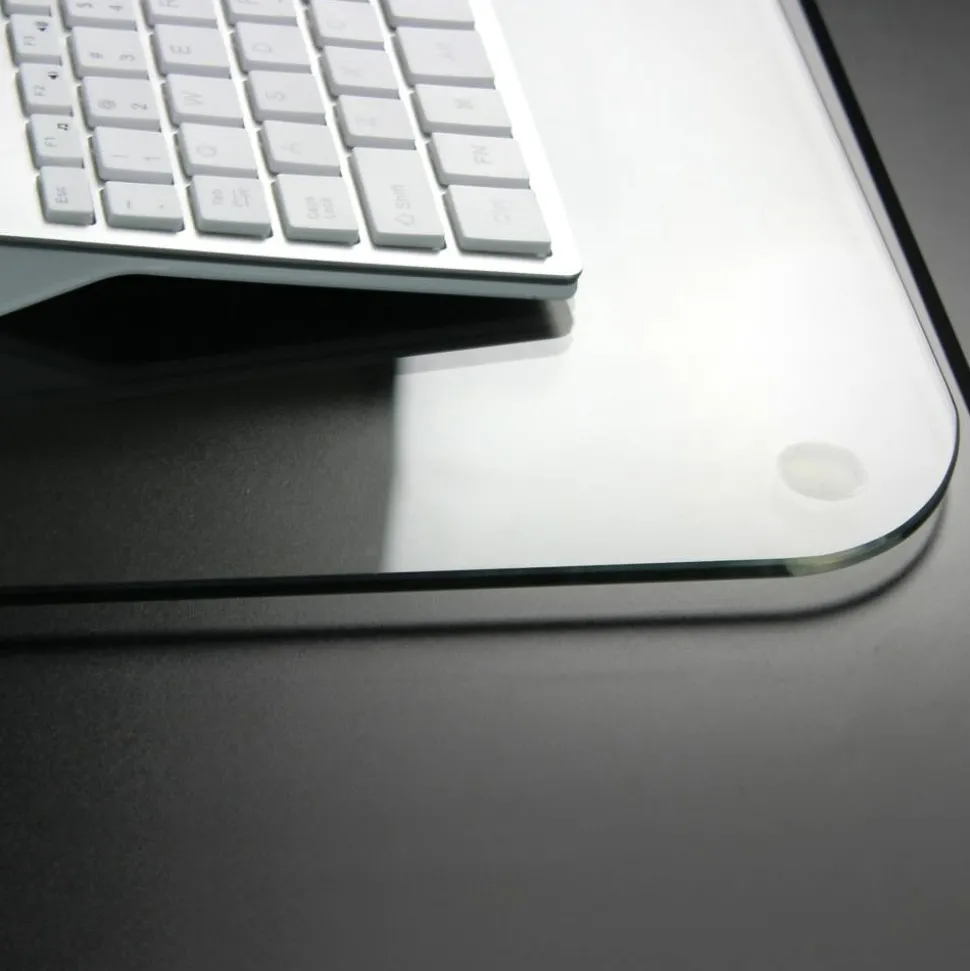Floortex Desktex 19" x 24" Glass Desk Pad