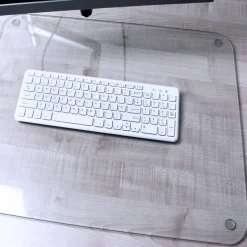 Floortex Desktex 19" x 24" Glass Desk Pad