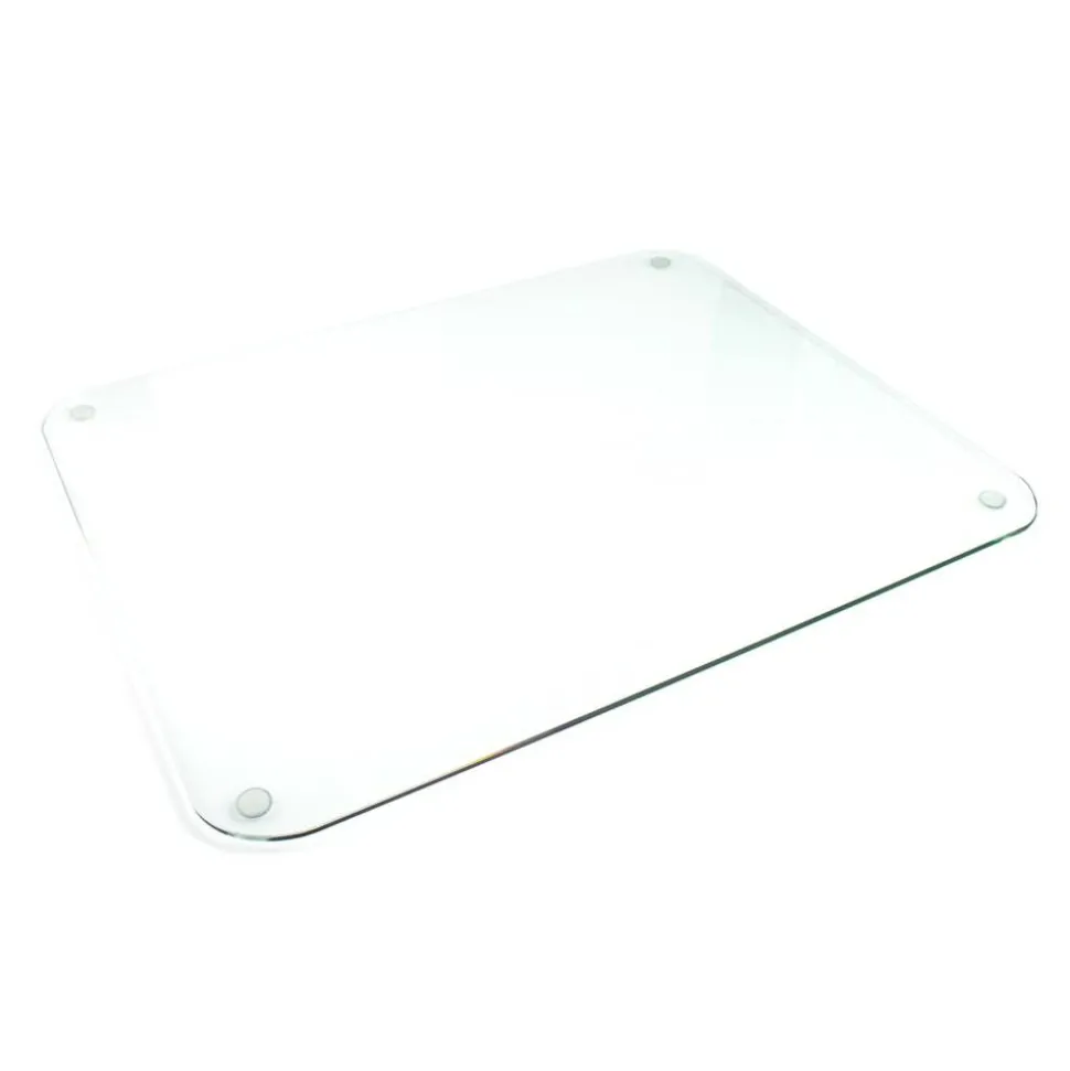 Floortex Desktex 19" x 24" Glass Desk Pad