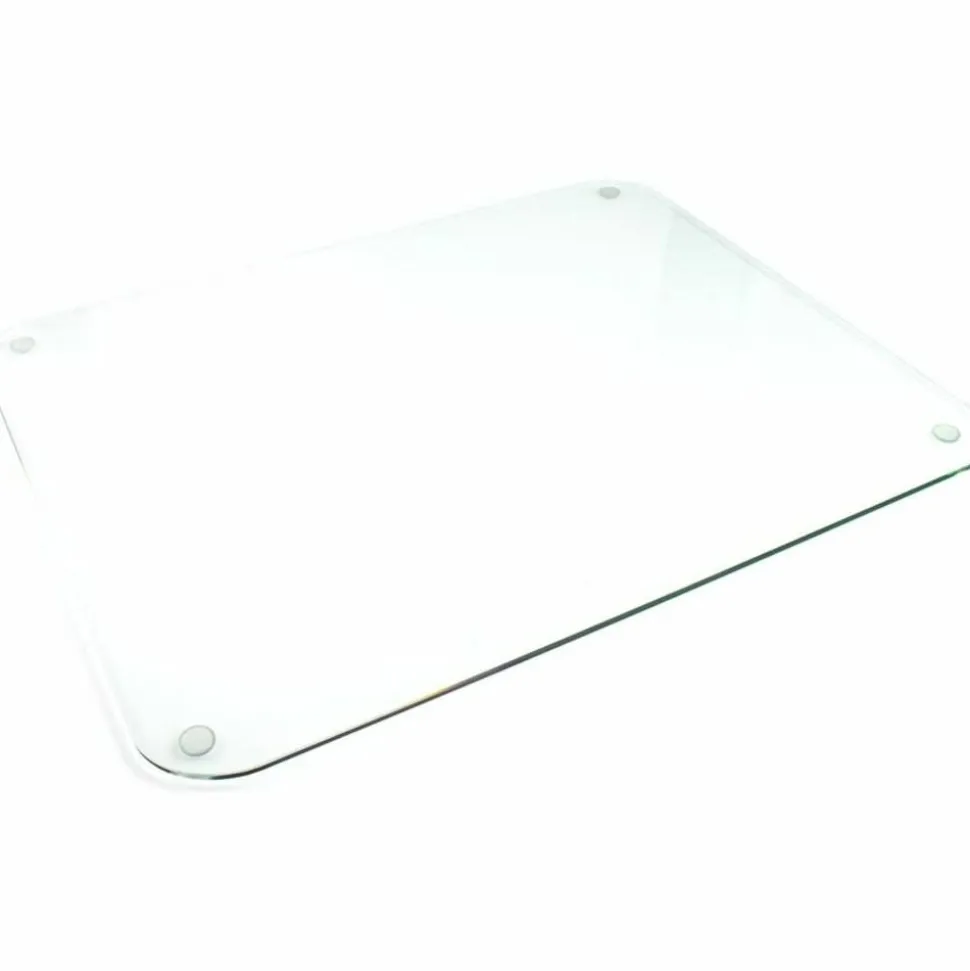 Floortex Desktex 19" x 24" Glass Desk Pad