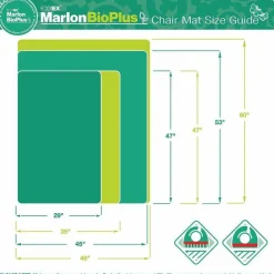 Floortex Eco Friendly Carbon Neutral Chair Mat for Low / Medium Pile Carpets