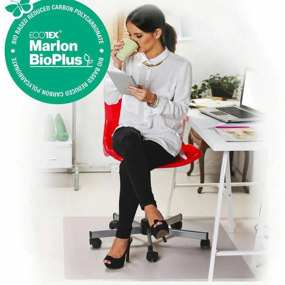 Floortex Eco Friendly Carbon Neutral Chair Mat for Hard Floors - 35" x 47"