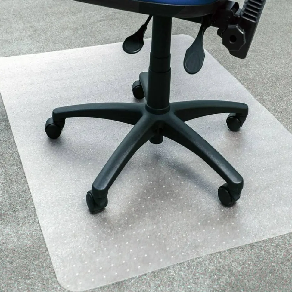 Floortex Ecotex Marvec BioPVC Chairmat - Carpet - 48" Length x 36" Width - Polyvinyl Chloride (PVC) - Clear - 1Each