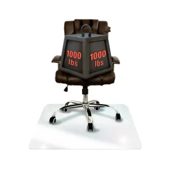 Floortex Heavy-Duty Glass Chair Mat for Hard Floors & Carpets - 36" x 48"