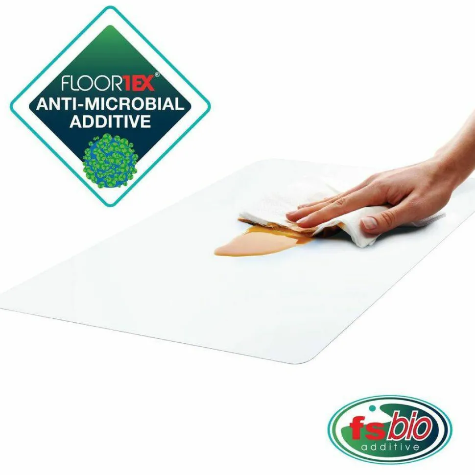 Floortex Hometex Biosafe Hometex Anti-Microbial Table Mat 19" x 24" - Rectangle - 19" Width x 0" Depth - PVC Vinyl - Fresh Mist - TAA Compliant