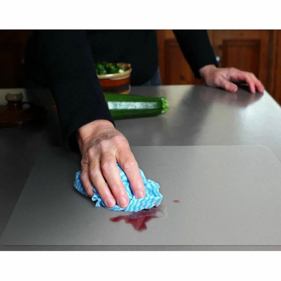 Floortex Hometex Biosafe Hometex Anti-Microbial Table Mat 19" x 24" - Rectangle - 19" Width x 0" Depth - PVC Vinyl - Fresh Mist - TAA Compliant