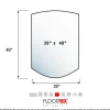 Floortex Polycarbonate Contoured Chair Mat for Carpets up to 1/2" - 39 x 49"