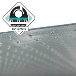 Floortex Polycarbonate Contoured Chair Mat for Carpets up to 1/2" - 39 x 49"