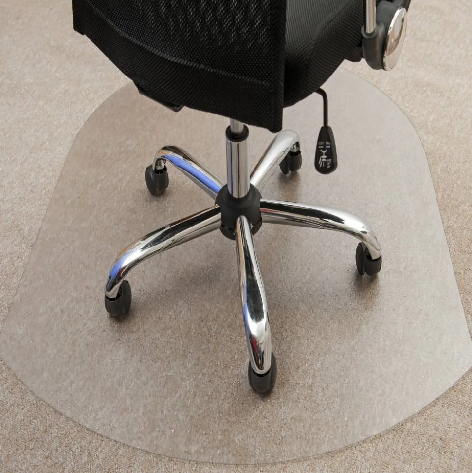 Floortex Polycarbonate Contoured Chair Mat for Carpets up to 1/2" - 39 x 49"