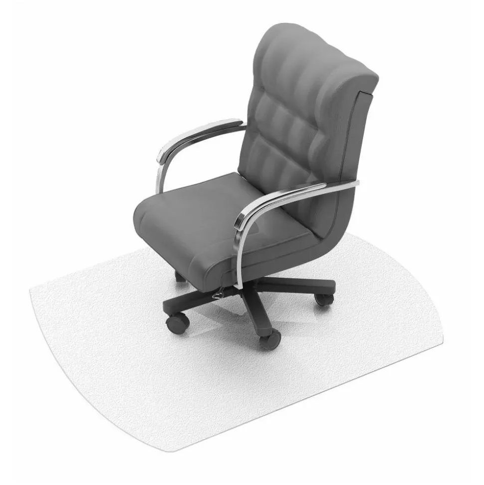 Floortex Polycarbonate Contoured Chair Mat for Carpets up to 1/2" - 39 x 49"