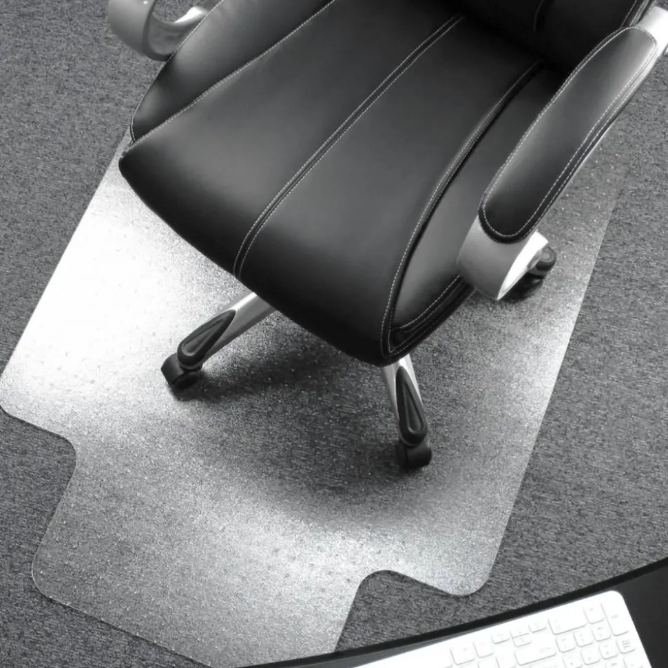 Floortex Polycarbonate Lipped Chair Mat for Carpets up to 1/2" - 48" x 60"