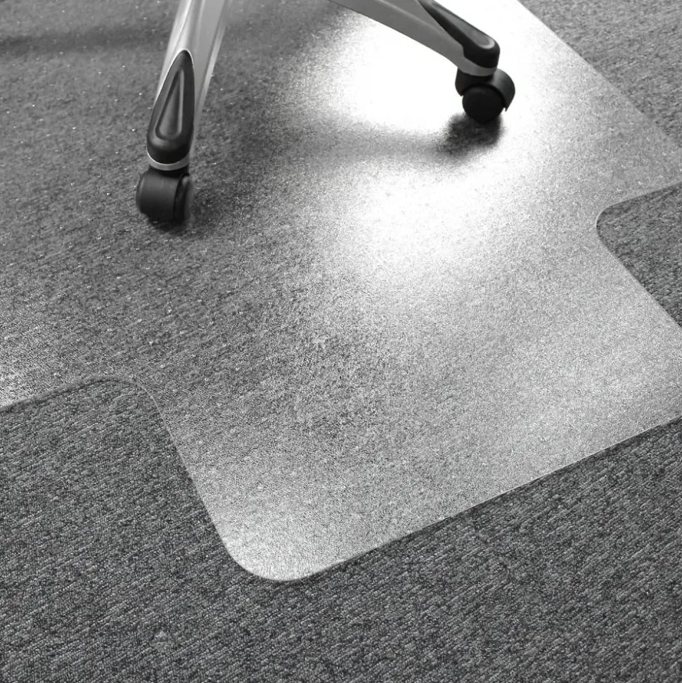 Floortex Polycarbonate Lipped Chair Mat for Carpets up to 1/2" - 48" x 60"