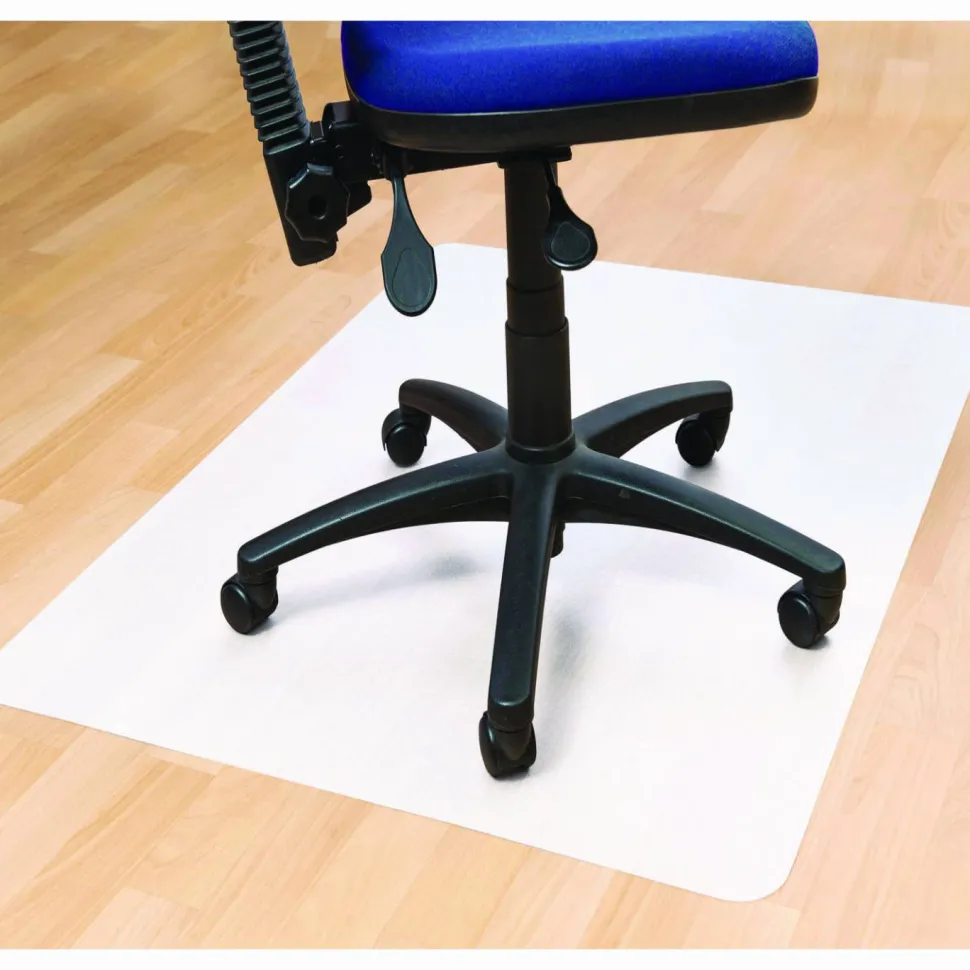 Floortex Polypropylene Rectangular Anti-Slip Foldable Chair Mat for Hard Floors-45" x 53"