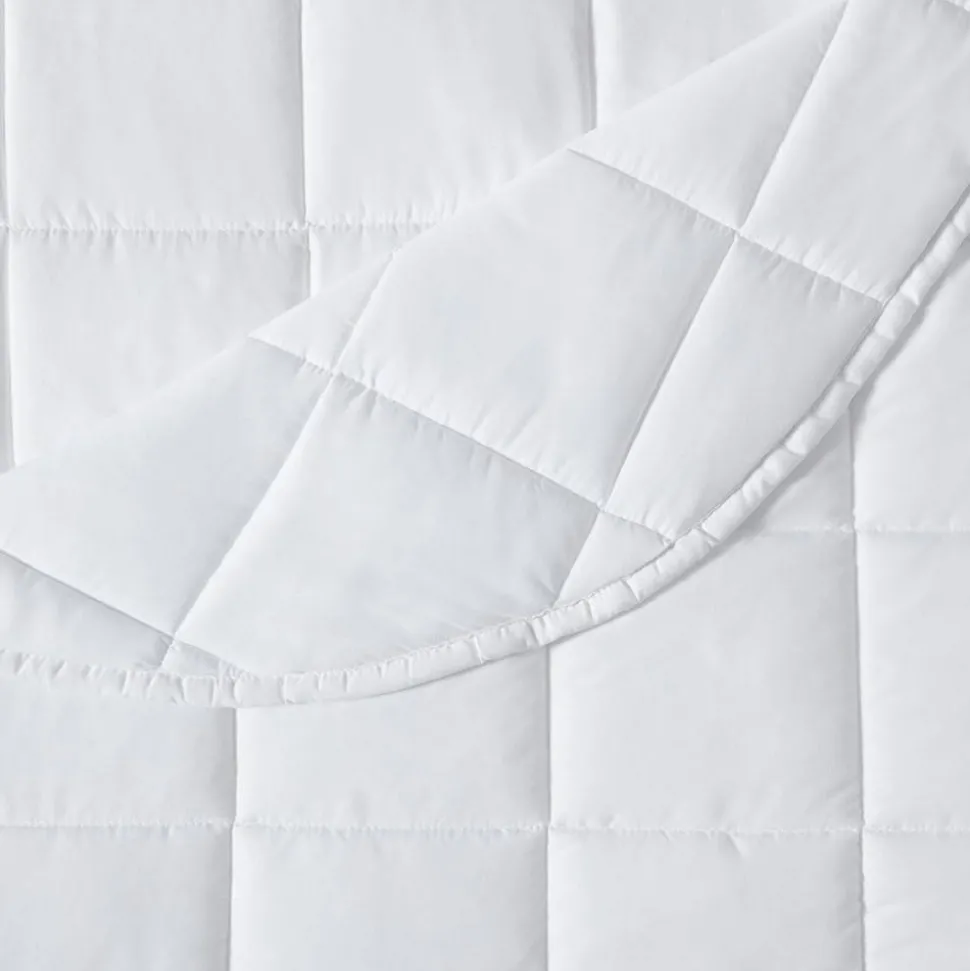 Flourish Microfiber Quilted Blankets, Full, White, Total Qty 4
