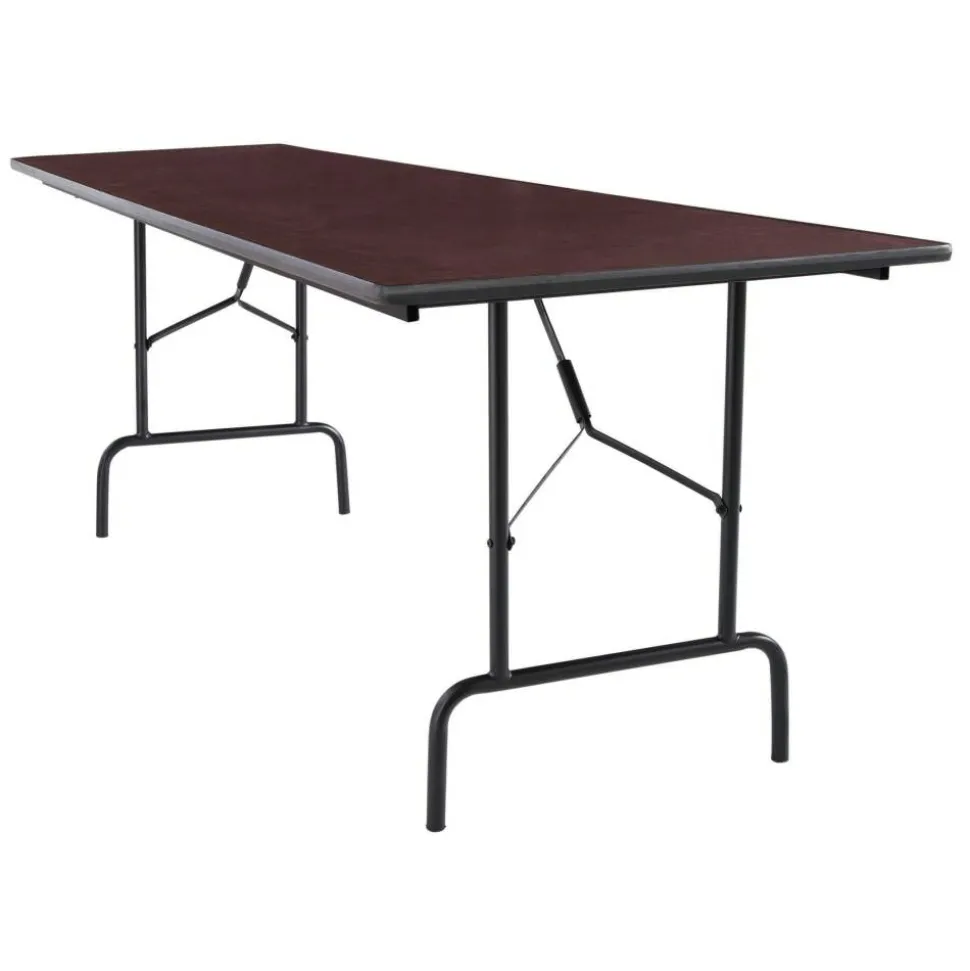 Folding Table, 29"H x 96"W x 30"D, Walnut