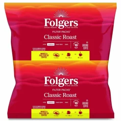 Folgers Coffee Filter Packs, Classic Roast, 0.9 oz, 10 Filters/Pack, 4 Packs/Carton