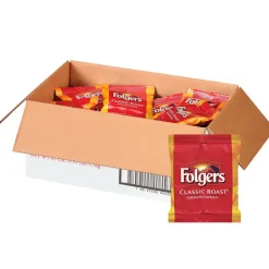 Folgers Coffee, Fraction Pack, Classic Roast, Medium Roast, Packet Makes 6 Cups, 42/Carton