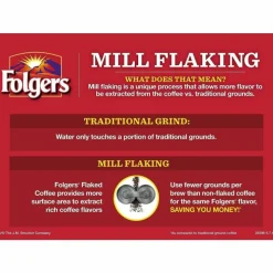 Folgers Coffee, Fraction Pack, Classic Roast, Medium Roast, Packet Makes 6 Cups, 42/Carton