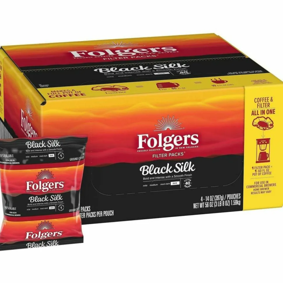 Folgers Filter Pack Black Silk Coffee
