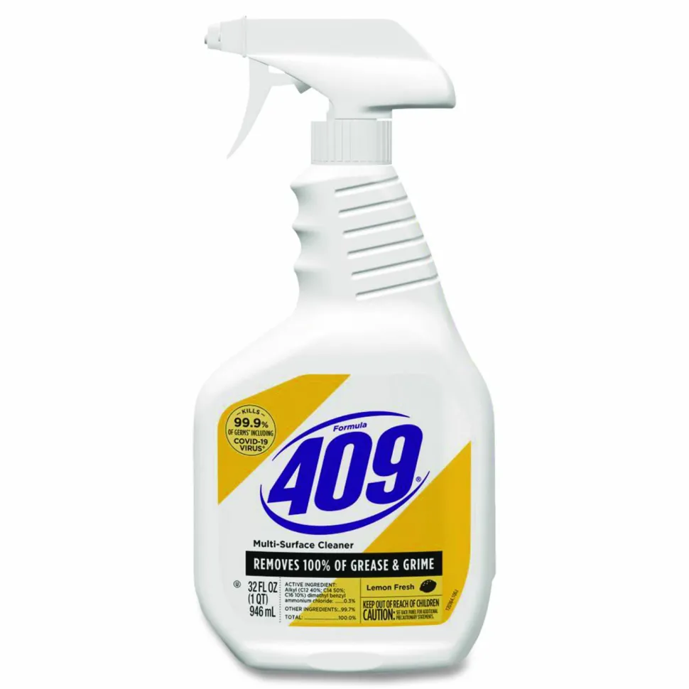 Formula 409 Multi-Surface Cleaner, Lemon Scent, 32 oz Spray Bottle, 9/Carton